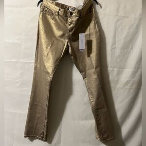 Jennifer Lopez Gold Metallic Pants